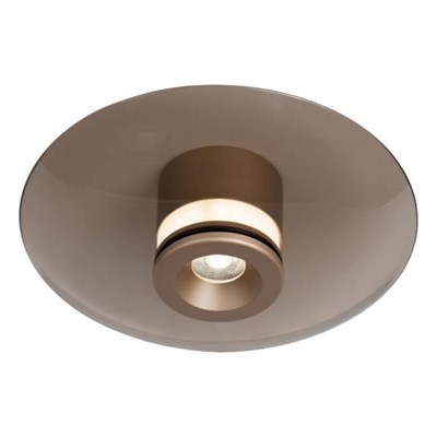 Lucide SANTIAGO - Flush ceiling light - Ø 23 cm - LED Dim. - CCT - 1x10W 2700K/4000K - Amber | Premium