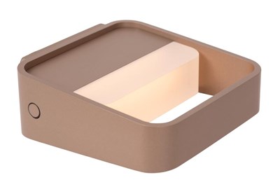Lucide Premium SILVI - Rechargeable Wall light - Battery pack - LED Dim. - 1x3,7W 2700K - Rust Brown