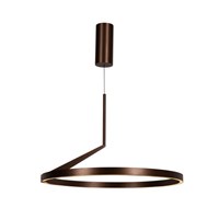 Lucide APPLAUSE - Pendant light - Ø 60 cm - LED Dim. - CCT - 1x32W 2700K/4000K - Hand Wave Sensor - Coffee | Premium turned on 6