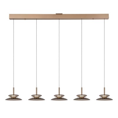 Lucide SANTIAGO - Pendant light - LED Dim. - CCT - 5x10W 2700K/4000K - Amber | Premium