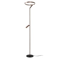Lucide APPLAUSE - Floor lamp - Ø 33 cm - LED Dim. - CCT - 2700K/4000K - Coffee | Premium turned on 6