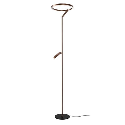 Lucide APPLAUSE - Floor lamp - Ø 33 cm - LED Dim. - CCT - 2700K/4000K - Coffee | Premium