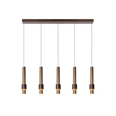 Lucide MARGARY - Pendant light - LED Dim. - 5x4,2W 2700K - Coffee