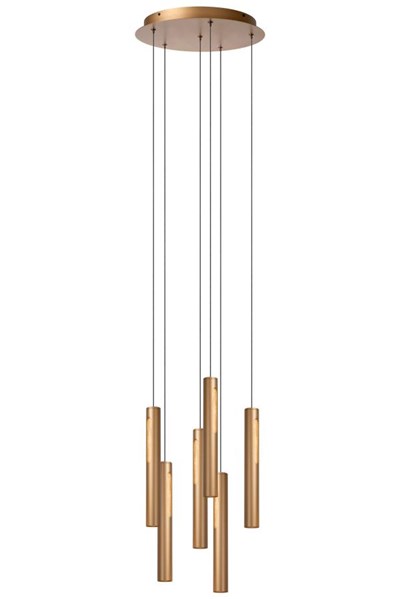 Lucide Premium GRIFFITH - Hanglamp - Ø 38 cm - LED Dimb. - CCT - 6x6W 2700K/4000K - Brons