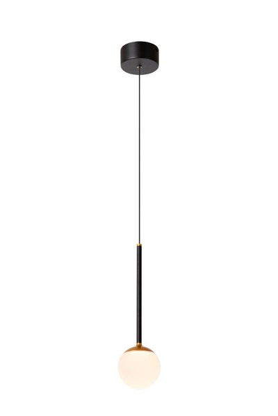 Lucide CALINA - Hanglamp - Ø 9,9 cm - LED Dimb. - CCT - 1x7W 2200K/3300K - Met vervangbare LED-module - Zwart | Premium