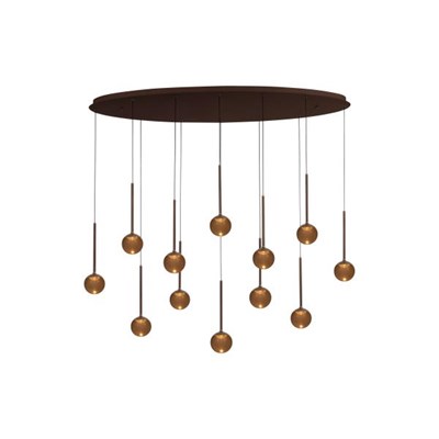 Lucide CALINA - Pendant light - LED Dim. - CCT - 12x7W 2200K/3300K - Coffee | Premium