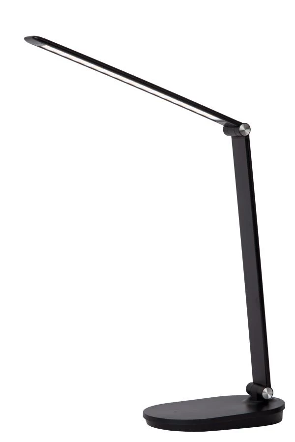 Lucide ALDWIN - Bureaulamp - LED Dimb. - CCT - 1x8W 2800K/6500K - Zwart - aangezet