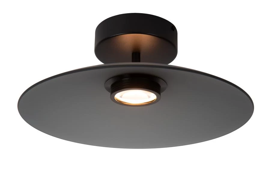 Lucide Premium MENGA - Deckenleuchte - Ø 40 cm - LED Dim. - 1x11W 2700K - Rauchfarbe Grau - eingeschaltet 5