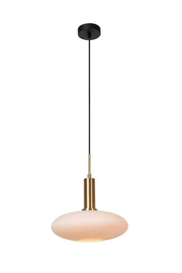 Lucide SINGALA - Pendant light - Ø 30 cm - 1xE27 - Matt Gold / Brass - turned on 2