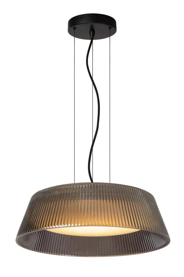 Lucide VIXI - Pendant light - Ø 45 cm - LED - 1x22,6W 2900K - Smoke Grey - turned on 5