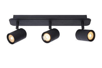 Lucide LENNERT - Deckenstrahler Badezimmer - LED Dim. - GU10 - 3x5W 3000K - IP44 - Schwarz