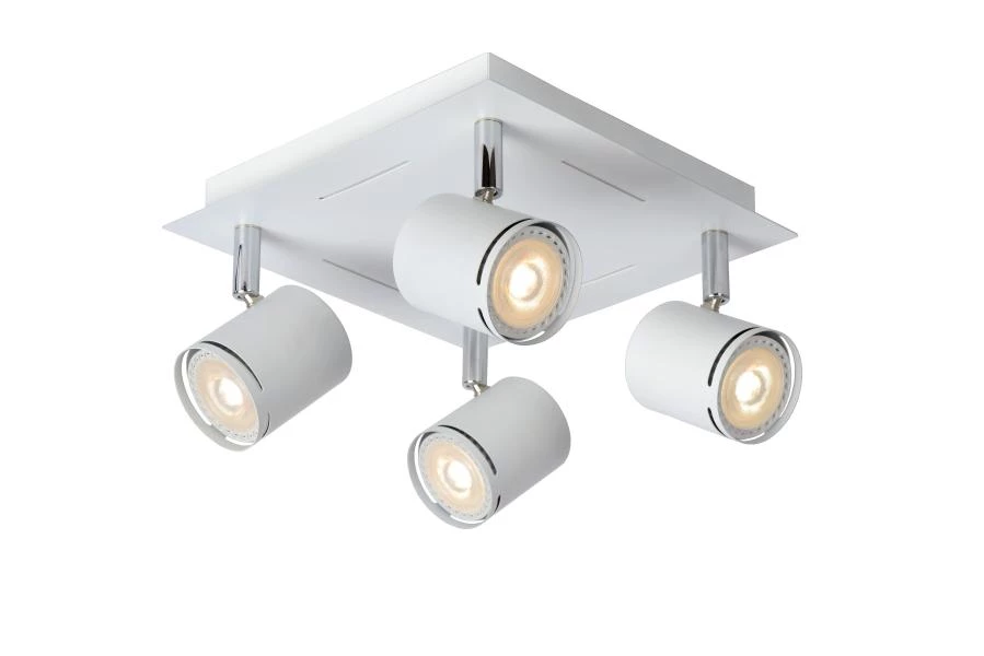 Lucide RILOU - Foco de techo - LED Regul. - GU10 - 4x5W 3000K - Blanco - encendido 1