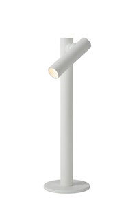 Lucide ANTRIM - Lampe de bureau Rechargeable Intérieur/Extérieur - Batterie/Piles - LED Dim. - 1x2,2W 2700K - IP54 - Avec station de charge sans fil - Blanc allumé 1