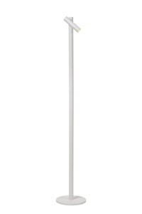 Lucide ANTRIM - Lampadaire / lampe de lecture Rechargeable Intérieur/Extérieur - Batterie/Piles - LED Dim. - 1x2,2W 2700K - IP54 - Avec station de charge sans fil - Blanc allumé 1