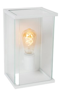 Lucide CLAIRE - Wandlamp Binnen/Buiten - 1xE27 - IP54 - Wit aangezet 1