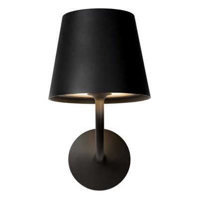 Lucide JUSTIN - Applique murale Intérieur/Extérieur - LED Dim. - 1x7W 3000K - IP65 - Noir