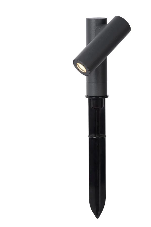 Lucide TATUM - Gartenstrahler - LED - 1x4,5W 3000K - IP65 - Anthrazit - eingeschaltet 9