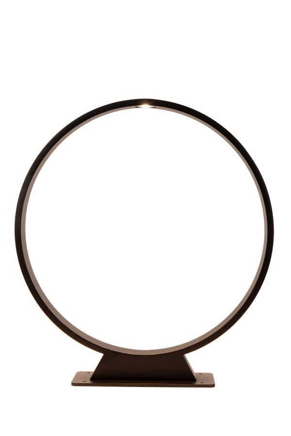 Lucide JEREL - Pollerleuchte - Ø 40 cm - LED - 1x5W 3000K - IP54 - Schwarz - eingeschaltet