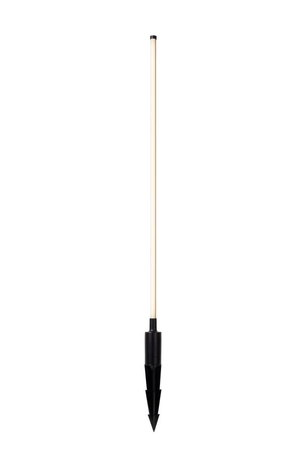 Lucide LORNEX - Gartenstrahler - Ø 4,9 cm - LED - 1x6W 3000K - IP54 - Schwarz - eingeschaltet