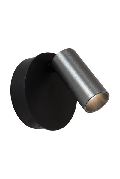 Lucide TONI - wiederaufladbare Wandstrahler / Wandleuchte - Akku/Batterie - Ø 8,1 cm - LED Dim. - CCT - 1x2W 2700K/4000K - Magnetisch - Grauguss