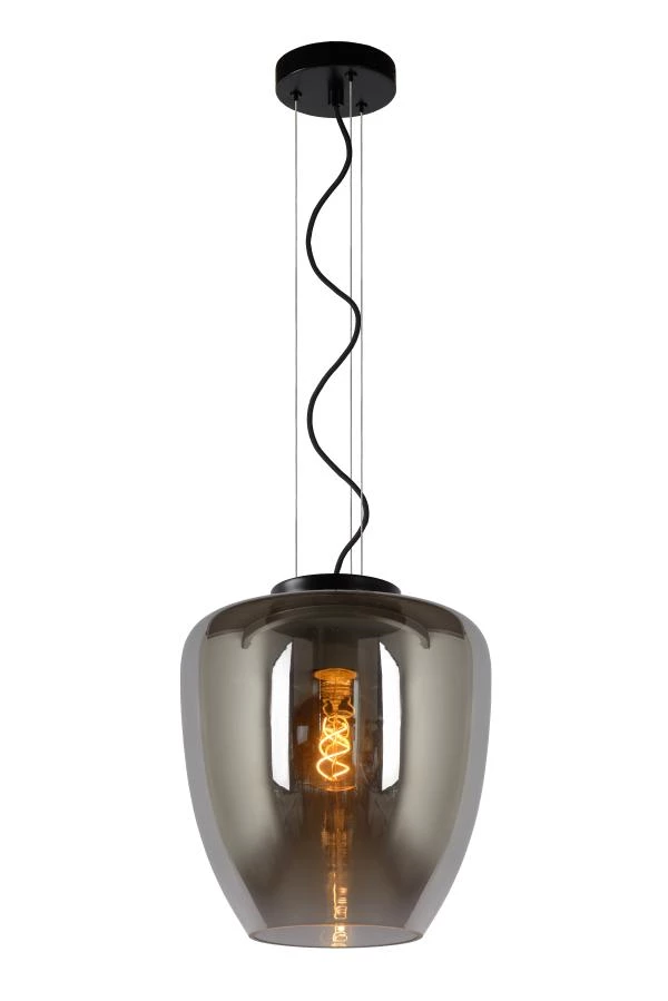 Lucide FLORIEN - Lámpara colgante - Ø 28 cm - 1xE27 - Ahumado - encendido 5