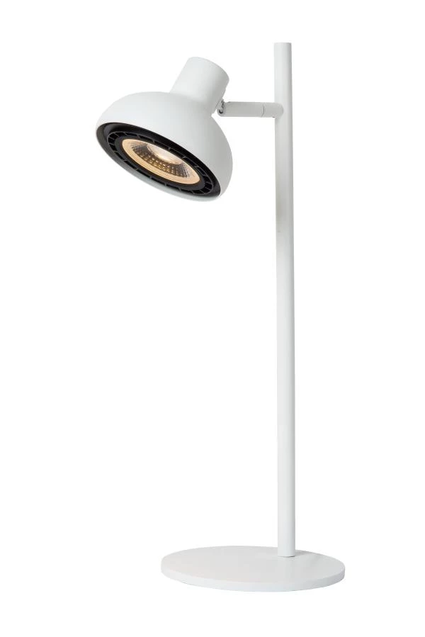 Lucide SENSAS - Lámpara de escritorio - Ø 18 cm - 1xGU10 (ES111) - Blanco - encendido 1