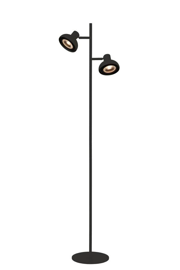 Lucide SENSAS - Lámpara de suelo - 2xGU10 (ES111) - Negro - encendido