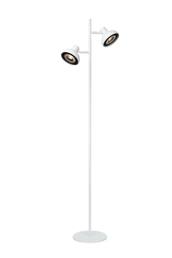 Lucide SENSAS - Lampadaire - 2xGU10 (ES111) - Blanc - allumé 1
