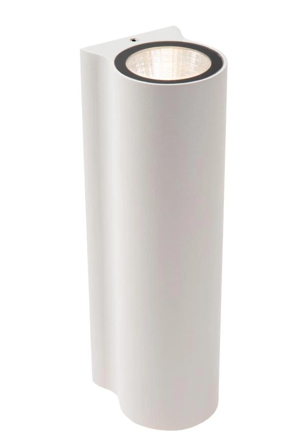 Lucide AKRA - Wandlamp Binnen/Buiten - LED - 2x6,5W 2700K - IP54 - Wit - aangezet 1