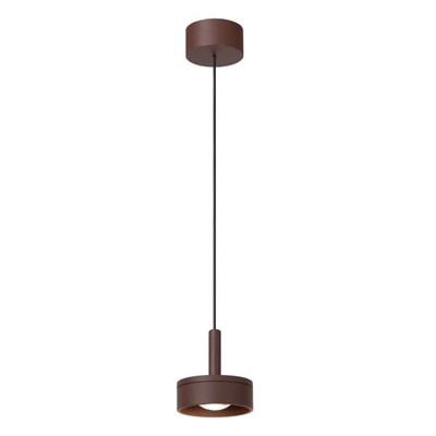 Lucide LENZ - Pendelleuchten Innen/Außen - Ø 11 cm - LED - 1x8W 2700K - IP54 - Rostfarbe