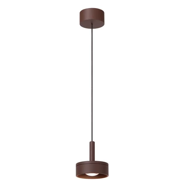 Lucide LENZ - Suspension Intérieur/Extérieur - Ø 11 cm - LED - 1x8W 2700K - IP54 - Rouille - allumé 7