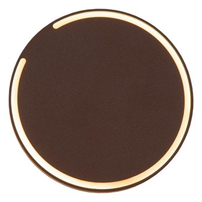 Lucide FINISTER - Wall light Indoor/Outdoor - Ø 13 cm - LED - 1x6W 2700K - IP54 - Rust Brown | Essential