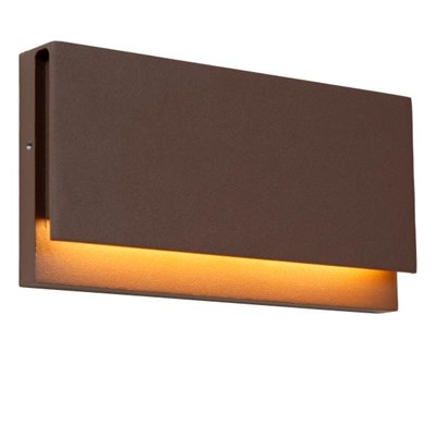 Lucide LOMAR - Applique murale Intérieur/Extérieur - LED - 1x10W 2700K - IP54 - Rouille | Essential