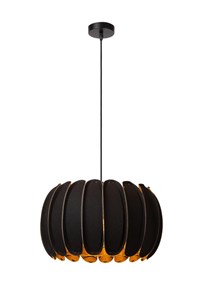 Lucide SPENCER - Hanglamp - Ø 40 cm - 1xE27 - Zwart aangezet