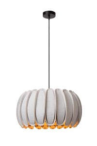Lucide SPENCER - Hanglamp - Ø 40 cm - 1xE27 - Grijs aangezet 6