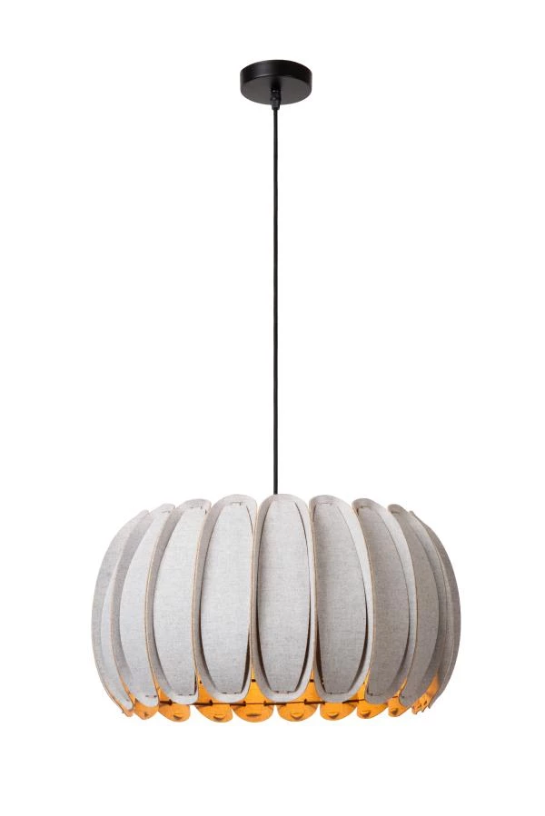 Lucide SPENCER - Hanglamp - Ø 40 cm - 1xE27 - Grijs - aangezet 6