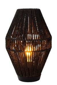 Lucide CORDULLE - Lámpara de mesa - 1xE27 - Negro encendido