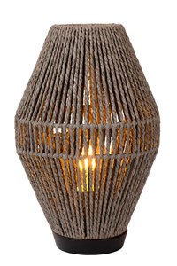 Lucide CORDULLE - Lámpara de mesa - 1xE27 - Gris encendido 6