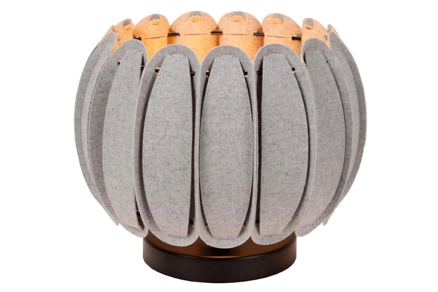 Lucide SPENCER - Lampe de table - Ø 30 cm - 1xE27 - Gris - allumé 6