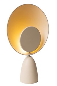 Lucide CASTAMAR - Table lamp - Ø 25,5 cm - LED - 1x8W 2100K - Taupe turned on 1