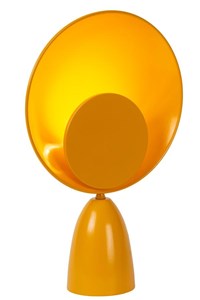 Lucide CASTAMAR - Table lamp - Ø 25,5 cm - LED - 1x8W 2100K - Ocher Yellow turned on 4