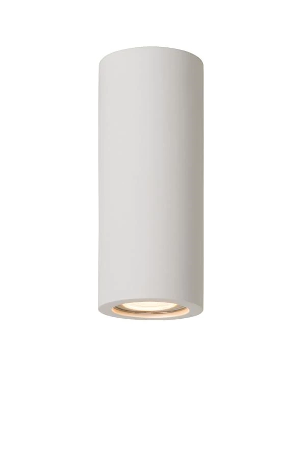 Lucide GIPSY - Ceiling spotlight - Ø 7 cm - 1xGU10 - White - turned on 1