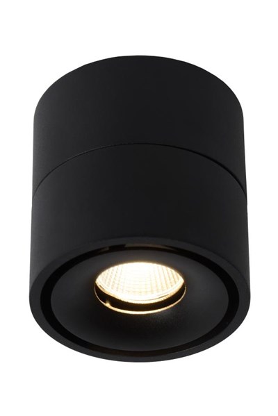 Lucide YUMIKO - Plafondspot - Ø 7,8 cm - LED Dimb. - 1x10W 2700K - Zwart
