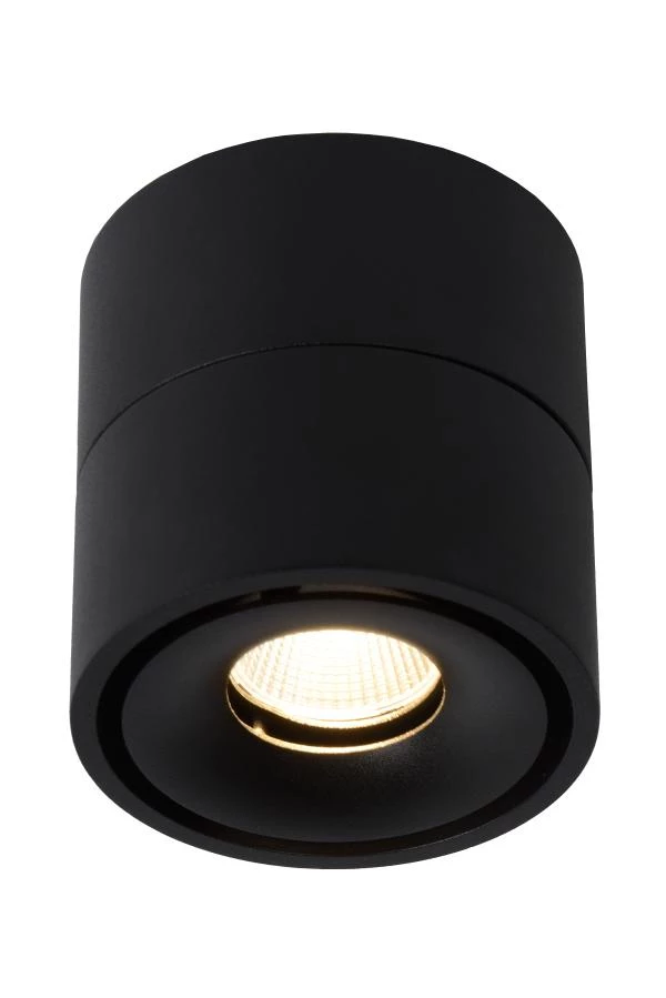 Lucide YUMIKO - Ceiling spotlight - Ø 7,8 cm - LED Dim. - 1x10W 2700K - Black - turned on