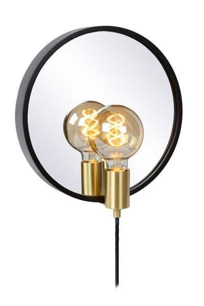 Lucide REFLEX - Mirror light - Ø 31 cm - 1xE27 - Black
