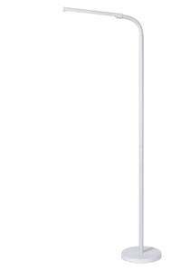 Lucide GILLY - Floor reading lamp - LED - 1x6W 2700K - White turned on 1