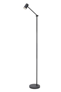 Lucide TIPIK - Lampadaire Rechargeable - Batterie/Piles - LED 3 StepDim - 1x3W 2700K - Noir allumé