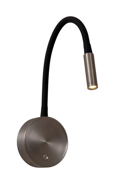 Lucide Premium ASJA - Foco de pared / Lámpara de pared Recargable - Batería/acumulador - LED 3 StepDim - 1x3W 2700K - Hierro gris
