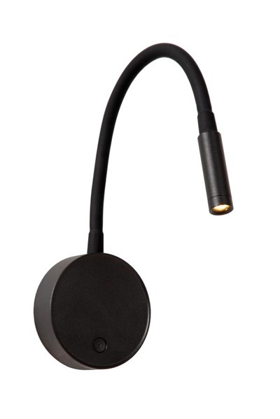 Lucide Premium ASJA - Foco de pared / Lámpara de pared Recargable - Batería/acumulador - LED 3 StepDim - 1x3W 2700K - Negro