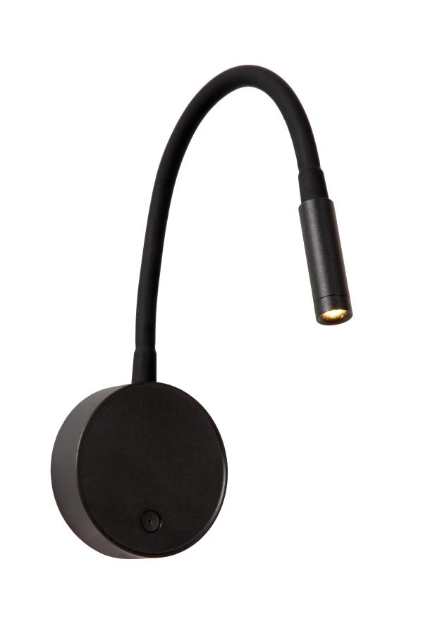 Lucide Premium ASJA - Foco de pared / Lámpara de pared Recargable - Batería/acumulador - LED 3 StepDim - 1x3W 2700K - Negro - encendido